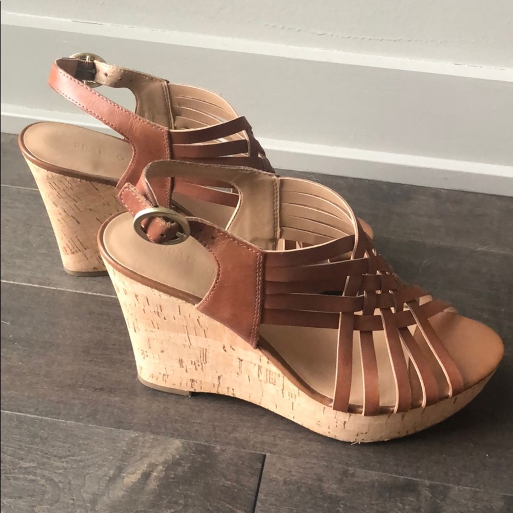 Franco Sarto leather wedges